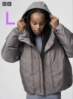 ユニクロU パフテックパーカ　Ｌ　ブラウン