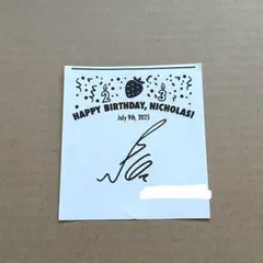 &TEAM DPARTMENT DICON バースデーレシート　NICHOLAS