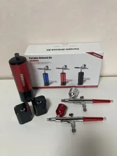 3️⃣充電式エアブラシ レッド SJ-802 3️⃣充電式エアブラシ レッド SJ-802 - メルカリ