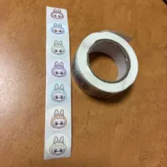 ラブブキャラクターの巻きシール