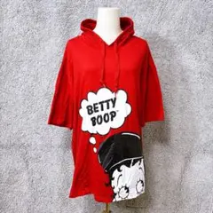6012 ベティブープ パーカー 3L 赤 ビッグシルエット 綿 半袖 Tシャツのサムネイル
