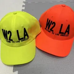 W2LA⭐︎キャップ⭐︎蛍光イエロー&オレンジ⭐︎2点セット