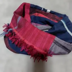 タマキニイメ　ハンドメイドひねりスヌード　播州織　一点物