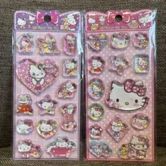 ① サンリオ　ハローキティ　シャカシャカウォーターシール ステッカー 2点セット