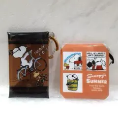 スヌーピー マルチケース カラビナ付き 　2個セット