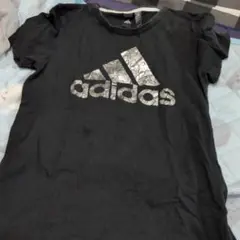 adidas キッズ Tシャツ ブラック M