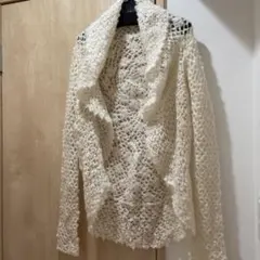 美品コムサ　アルチザン　モヘアカーディガン 長袖