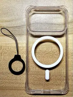 iPhone17Pro マグセーフ対応 クリアケース ストラップ付き