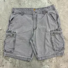 Carhartt　ダックカーゴショーツ　W35　グレー　古着　コットンのサムネイル