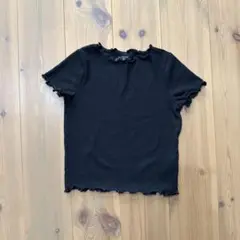 ELFINDOLL CLASSIC 黒リブTシャツ 100