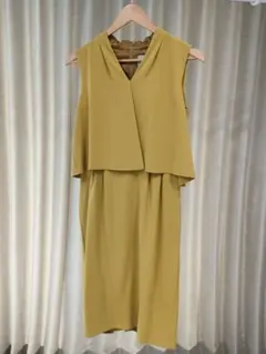 Aimer Acretノースリーブパーティードレス イエローサイズM