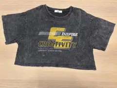 WEGO ダークグレー クロップドTシャツ Mサイズ