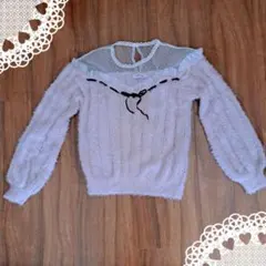 Ank Rouge　ドットレース　ニット　値下げ不可