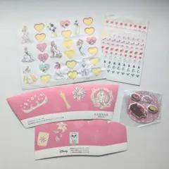 ディズニープリンセス　使いかけ　シールセット　おまけ付き