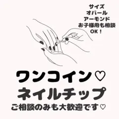 ワンコイン　ネイルチップ オーバル・アーモンド　オーダー