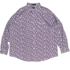 SEAN JOHN 長袖シャツ 3XL パープル 幾何学柄 HIPHOP Y2Kのサムネイル