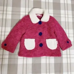 90 フタフタ　女の子　コート　上着　ジャケット　長袖　秋冬　ピンク