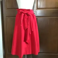 クィーンズコート　巻きスカート風スカート　赤　値下げ