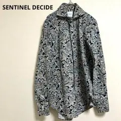 【センティネル ディサイド】総柄　長袖ブラウス　派手　L　個性的　薄手