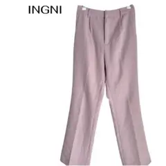 INGNIイング　スラックスストレートパンツ　ウエストゴム　ギャル