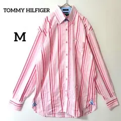 トミーヒルフィガー TOMMY HILFIGER ピンクストライプシャツ M