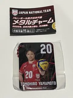 バレーボール男子日本代表 メタルチャーム 山本智大 選手（背番号20）