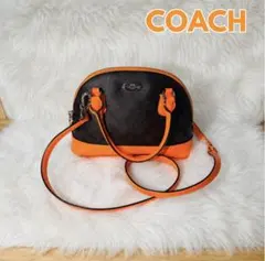 美品】COACH シグネチャー柄の ドーム型 2wayバッグ - メルカリ