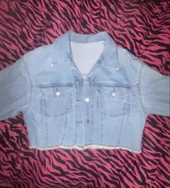 デニムジャケット レディース ギャル系 丈短め
