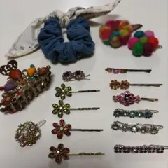 ヘアアクセサリー16点　まとめ売り