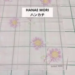 【新品未使用品】HANAE MORI　ハンカチ　花柄　ピンク　シンプル　チェックのサムネイル
