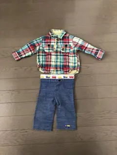 ミキハウス長袖シャツレギンスセット80