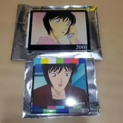 名探偵コナン　コナン展　佐藤美和子　スクエア缶バッジ　アクリルマグネット