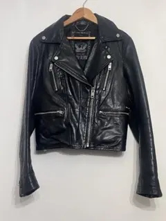 黒レザーライダースジャケット DIESEL