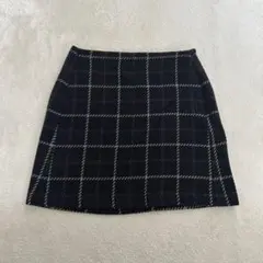 【GU】チェック 台形ミニスカート