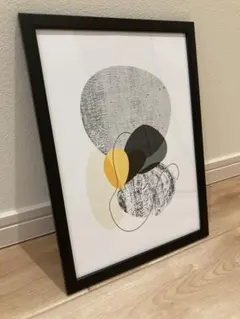 インテリア　アートポスター　A 4ブラックフレーム付き