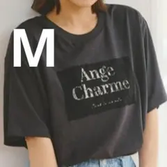 辻希美 スクエアレース Tシャツ ダークグレー M