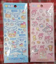 シナモロール　マイメロディ うるちゅる シール ぷくぷく 立体 海外正規品　2枚