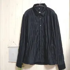 新品タグ付き☆ティゴラ　中わた入りシャツジャケット〚O/LL〛ネイビー ナイロン