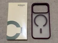 NIMASO iPhone 18 Pro ケース MagSafe バーガンディ