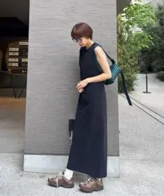 AMERI LOOP YARN BACK OPEN KNIT DRES - メルカリ