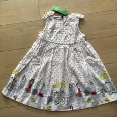【新品】BENETTON ノースリーブワンピース カシュクール風　100cmのサムネイル
