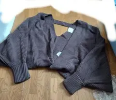 新品　ボレロカーディガン　ブラウン　M