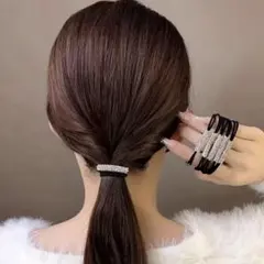 ストーン付きヘアゴム 10個セット