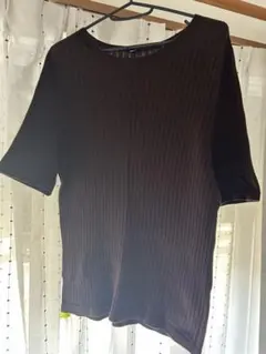 3dメリノリブクルーネックセーター5分袖ユニクロ