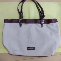 See By Chloe トートバッグ ネイビー×ホワイトパンチングショルダー付 