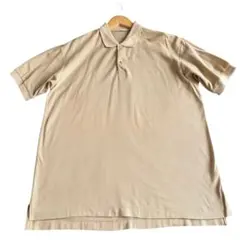 A031 美品 パパス ポロシャツ L 綿100% ベージュのサムネイル