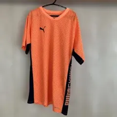 PUMA オレンジ メッシュシャツ Sサイズ