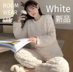 【冬物セール】ラスト1点　ルームウェア　部屋着　パジャマ　フリーサイズ 白