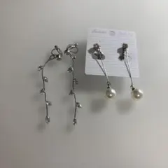 ウェディングフォト イヤリング 2点セット