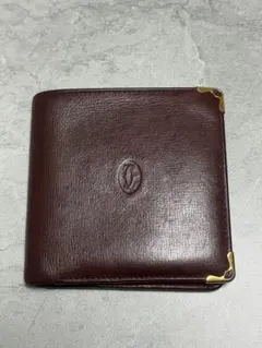 【人気カラー】Cartier カルティエ マストライン 二つ折り財布 ボルドー